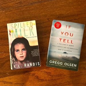 Nonfiction bundle. 2 books as shown Spilled Milk, If You Tell